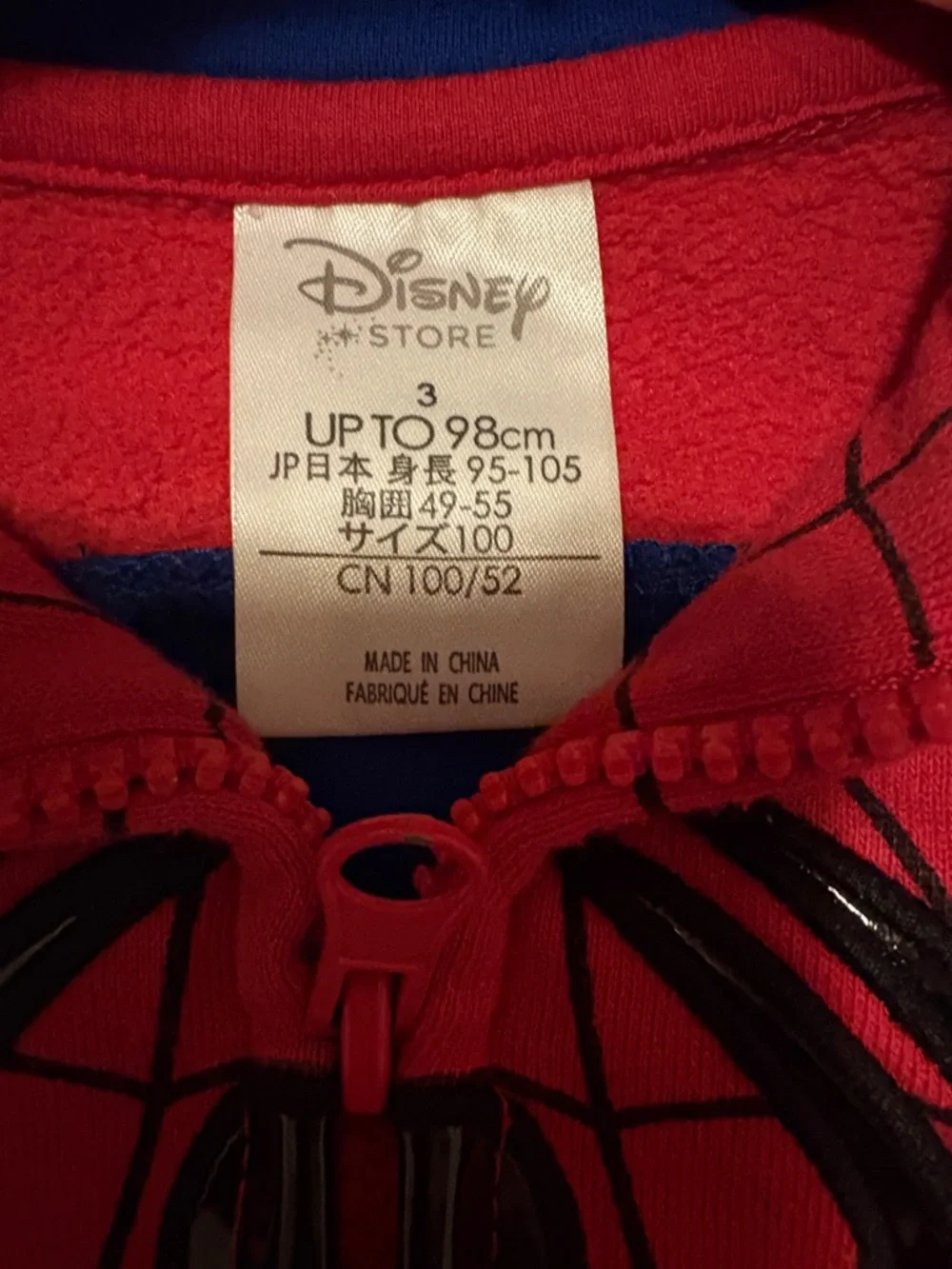 Spider-Man Red & Blue Kids Hoodie Costume Jacket Disney Marvel 3T - Picture 4 of 8